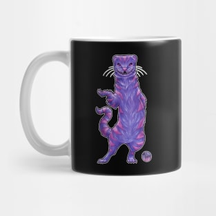 The Cheshire Cat Ferret - White Outlined Version Mug